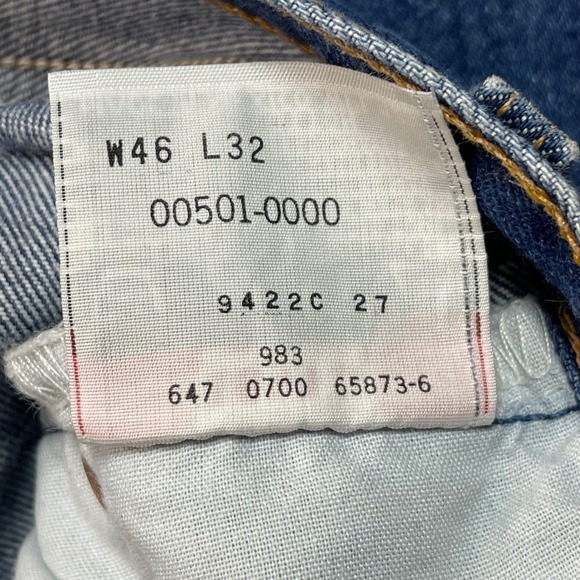 Vintage Levi's 501 Men's 40x28 USA Made Original Fit Jeans Blue Denim 00s - Picture 4 of 10